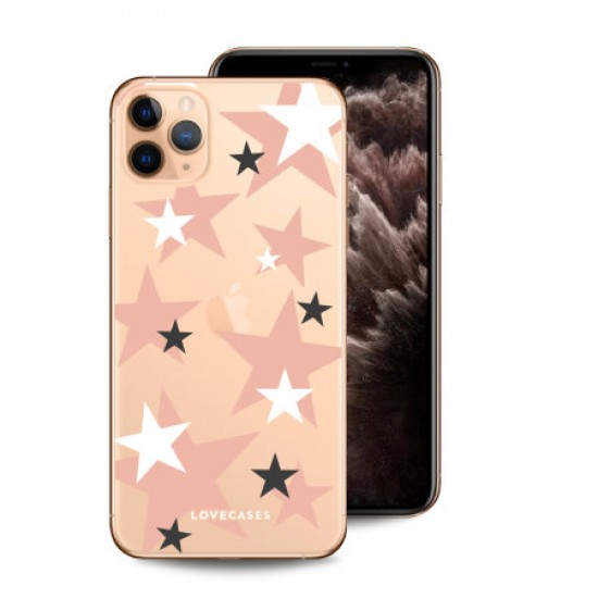 LoveCases iPhone 11 Pro Pink Star Clear Phone Case