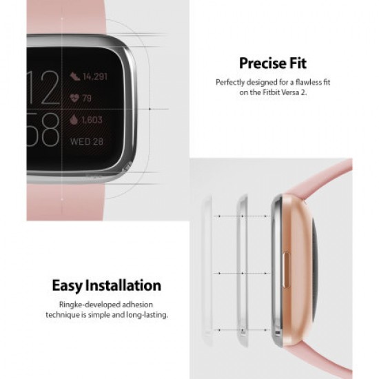 Ringke Fitbit Versa 2 Steel Bezel Styling - Silver