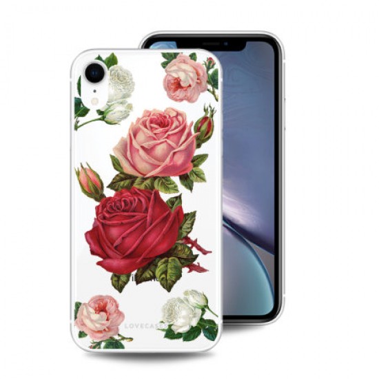 LoveCases iPhone XR Roses Clear Phone Case