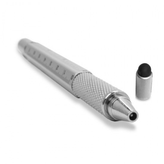 Olixar HexStyli 6-in-1 Multi-Tool Pen With Stylus - Silver