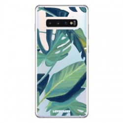 LoveCases Samsung S10 5G Tropical Phone Case - Clear Green