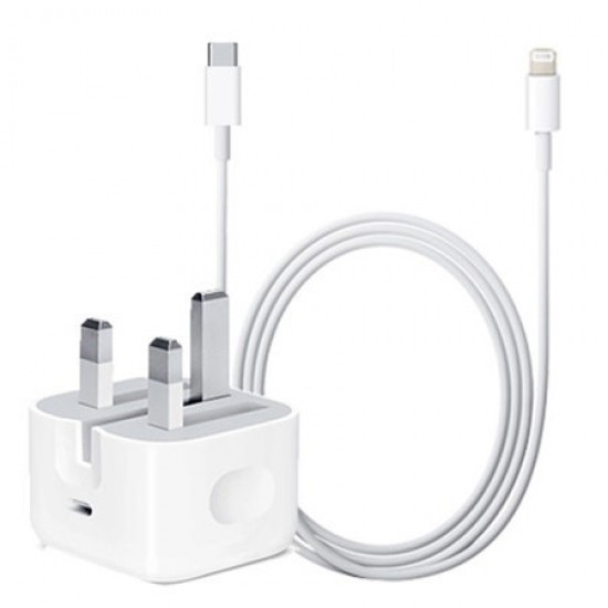 Official Apple 18W iPhone 12 Pro Max Fast Charger & 1m Cable Bundle