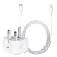 Official Apple 18W iPhone 12 Pro Max Fast Charger & 1m Cable Bundle