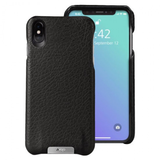 Vaja Grip iPhone XS Max Premium Leather Case - Black