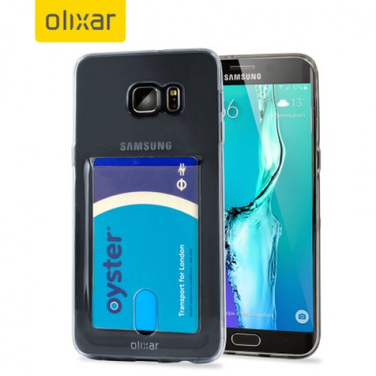 Olixar FlexiShield Slot Samsung Galaxy S6 Edge Plus Gel Case - Grey