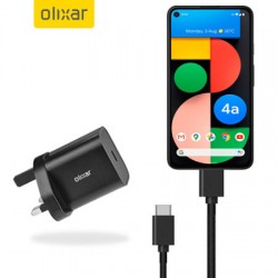 Olixar Google Pixel 4a 5G 18W USB-C Fast Mains Charger & 1m Cable