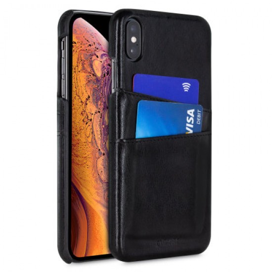 Olixar Farley iPhone XS Max Faux Leather Wallet Case - RFID Blocking