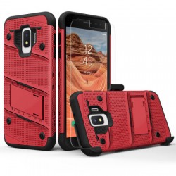 Zizo Bolt Samsung Galaxy J2 Tough Case & Screen Protector - Red