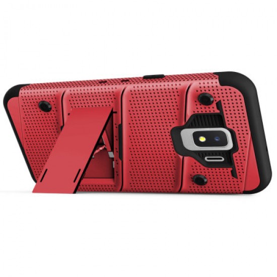 Zizo Bolt Samsung Galaxy J2 Tough Case & Screen Protector - Red