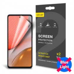 Olixar Samsung A72 Anti-Blue Light Film Screen Protector - 2 Pack