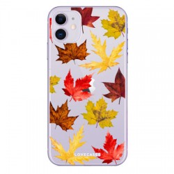 Lovecases iPhone 11 Autumn Leaves Case - Clear Multi