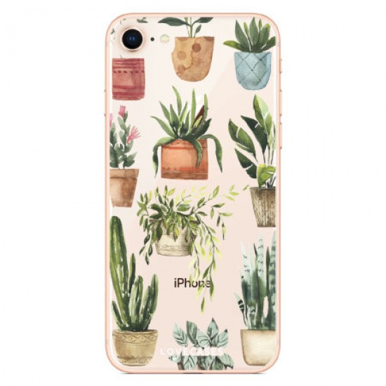 LoveCases iPhone 7 Plant Phone Case - Clear Multi
