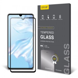 Olixar Huawei P30 Full Cover Glass Screen Protector - Black