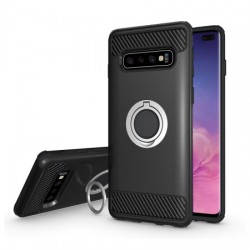 Olixar ArmaRing Samsung Galaxy S10 Plus Finger Loop Tough Case - Black