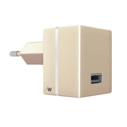 Just Wireless 2.4A EU Mains Charger (No Cable) in Gold