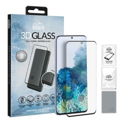 Eiger 3D GLASS Full Screen Glass Screen Protector in Clear/Black for Samsung Gal