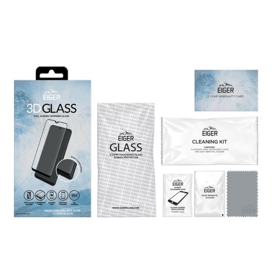 Eiger 3D GLASS Full Screen Tempered Glass Screen Protector for Samsung Galaxy A2
