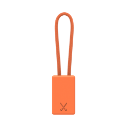 PHILO Lightning MFI Charging Cable Keychain for Apple Device - Neon Orange