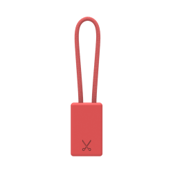 PHILO Lightning MFI Charging Cable Keychain for Apple Device - Red