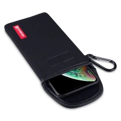 Shocksock Apple iPhone XS Max Plus Neoprene Pouch Case with Carabiner - Black