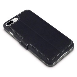 Terrapin Apple iPhone 8 Plus / 7 Plus Ultra Slim Faux Leather Wallet Case - Blac