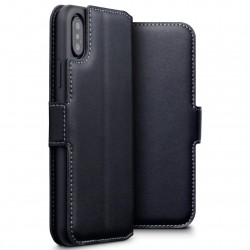 Terrapin Apple iPhone X/XS Ultra Slim Genuine Leather Wallet Case - Black