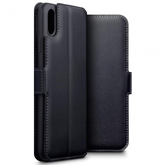 Terrapin Apple iPhone XS Max Ultra Slim Genuine Leather Wallet Case - Black