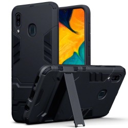 Terrapin Samsung Galaxy A30 Dual Layer Shock Resistant Armour Case + Stand - Bla