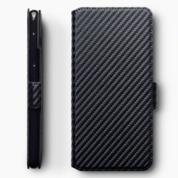 Terrapin Samsung Galaxy A30 Ultra Slim PU Leather Wallet Case - Black Carbon Tex