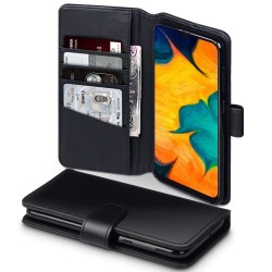 Terrapin Genuine Leather Wallet Case for Samsung Galaxy A30 - Black