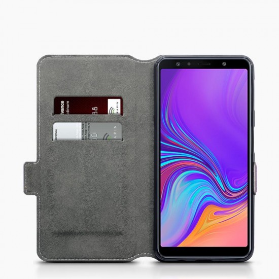 Terrapin Samsung Galaxy A7 2018 Ultra Slim PU Leather  Wallet Case - Purple