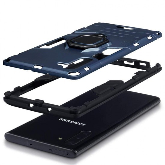 Terrapin Samsung Galaxy Note 10 Dual Layer Shock Resistant Case + Stand - Blue