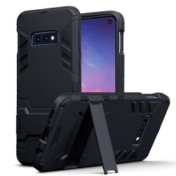 Terrapin Samsung Galaxy S10e Dual Layer Armour Case + Stand - Black