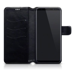 Terrapin Samsung Galaxy S8 Plus Faux Leather Wallet Case + Stand Function - Blac