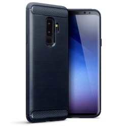 Terrapin Samsung Galaxy S9 Plus Carbon Fibre Design Slim Gel Case - Dark Blue