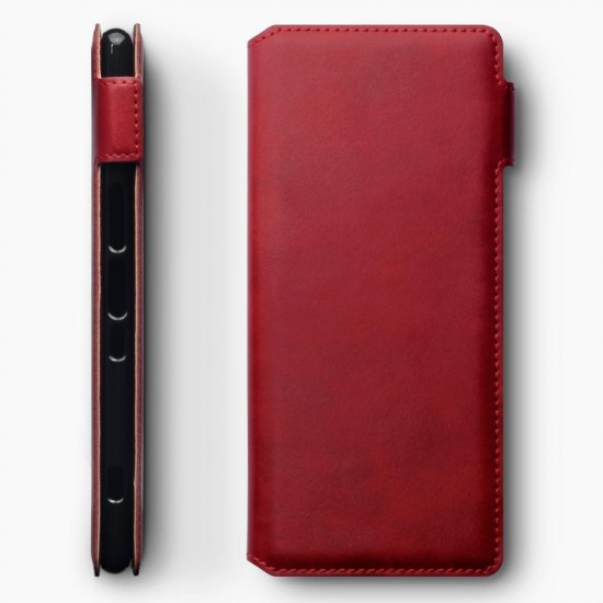 Terrapin Sony Xperia 1 Slim Genuine Leather Wallet Case - Red