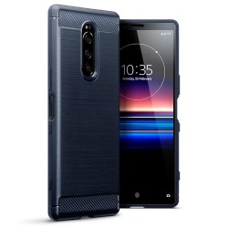 Terrapin Sony Xperia 1 Ultra Carbon Fibre Design Slim Gel Case - Blue