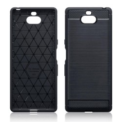 Terrapin Sony Xperia 10 Carbon Fibre Design Slim Gel Case - Black