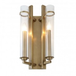 RV Astley Louis Antique Brass 2 Light Wall Light