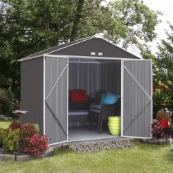 Rowlinson 8x7 Grey Metal Ezee Shed