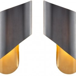 RV Astley Pennant Black Metal Wall Lamp Pair